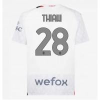 Camiseta AC Milan Malick Thiaw #28 Segunda Equipación Replica 2023-24 mangas cortas